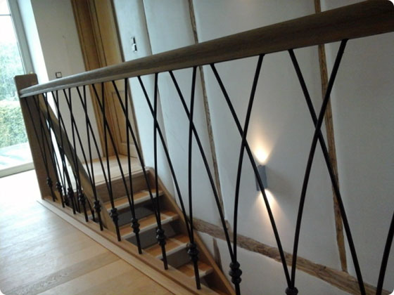 rampe et escalier rustique