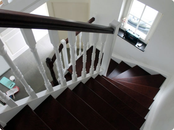 escalier quart tournant